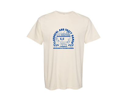 brand:Comfort Colors|color:Ivory|Retro Ramen Noodle Cartoon Mascot Design Graphic T-Shirt