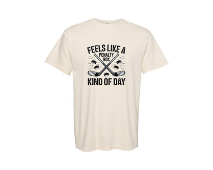 brand:Comfort Colors|color:Ivory|Funny Hockey Penalty Box Day Graphic T-Shirt