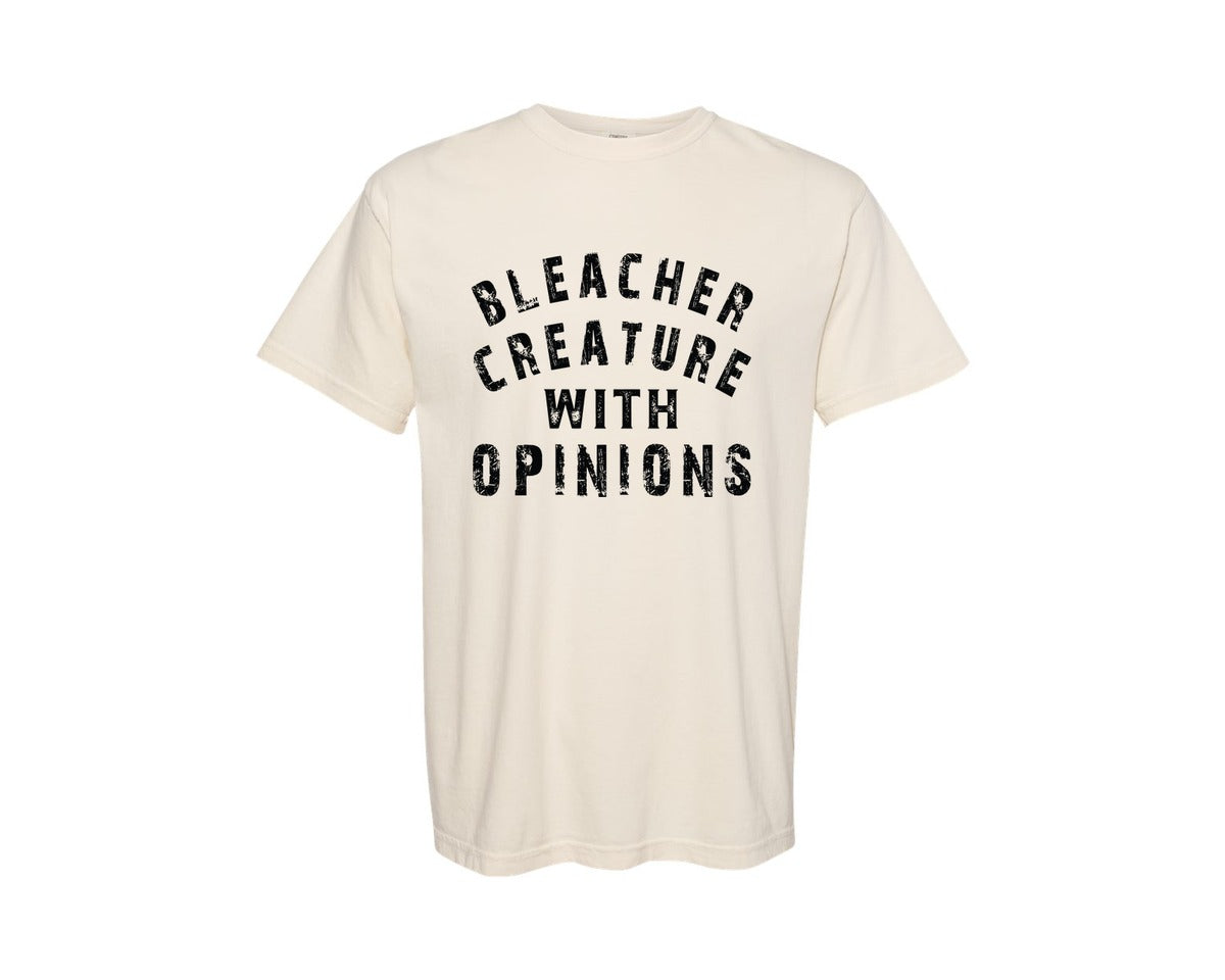 brand:Comfort Colors|color:Ivory|Bleacher Creature With Opinions 2 Graphic T-Shirt