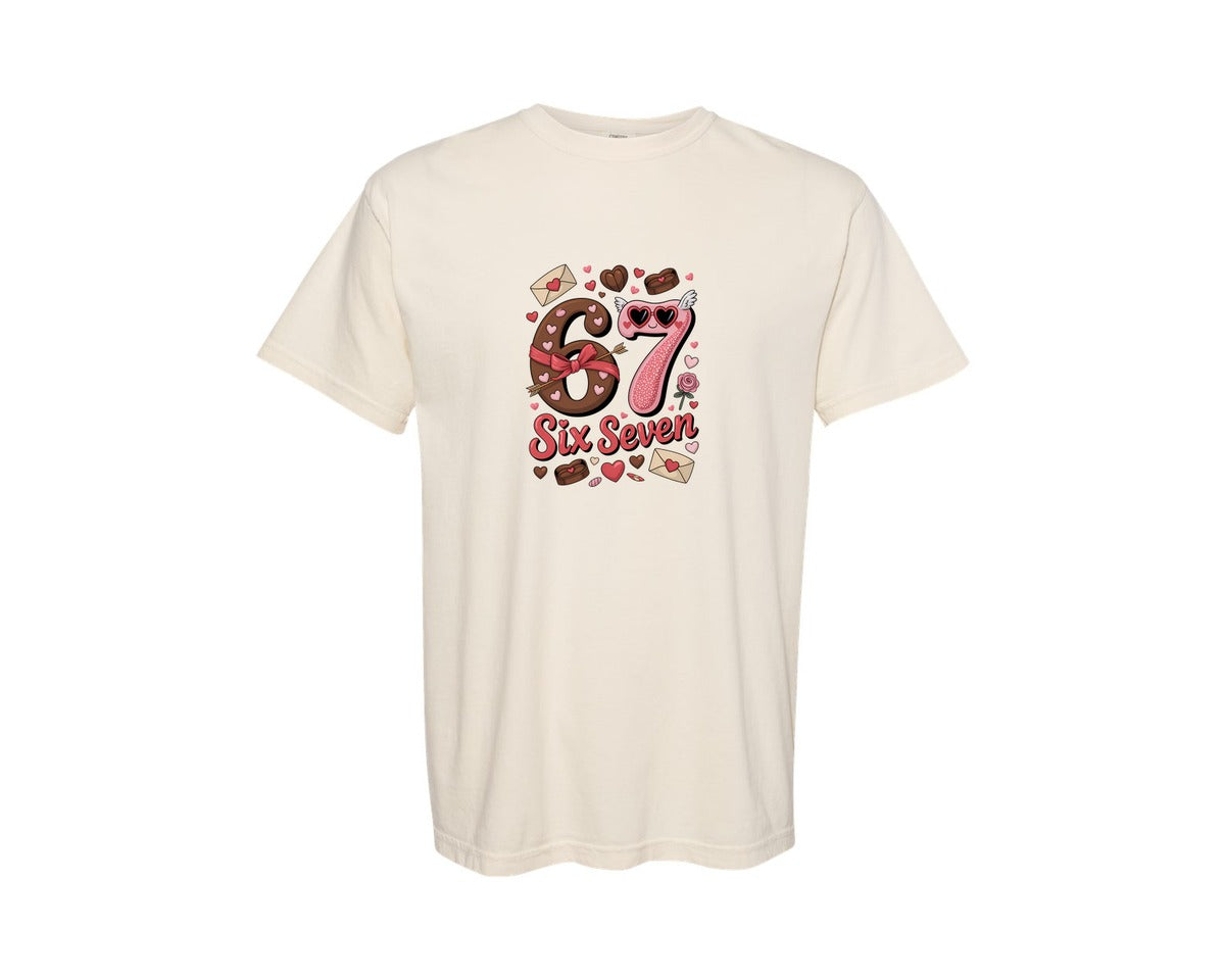 brand:Comfort Colors|color:Ivory|67 Valentines Day Graphic T-Shirt