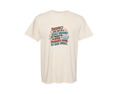 brand:Comfort Colors|color:Ivory|Suspect Claims Reading Lover Bookish 2 Graphic T-Shirt