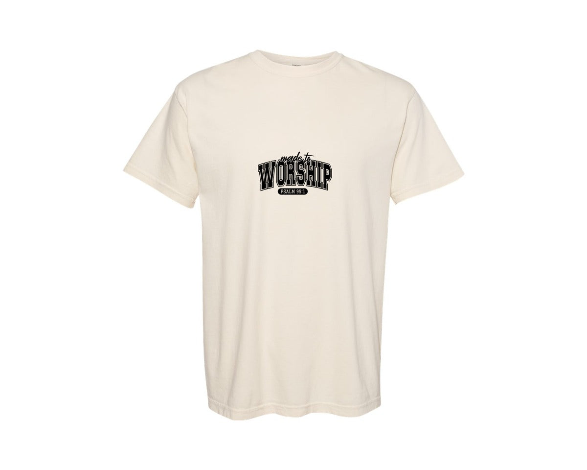 brand:Comfort Colors|color:Ivory|Made To Worship Psalm 951 Graphic T-Shirt