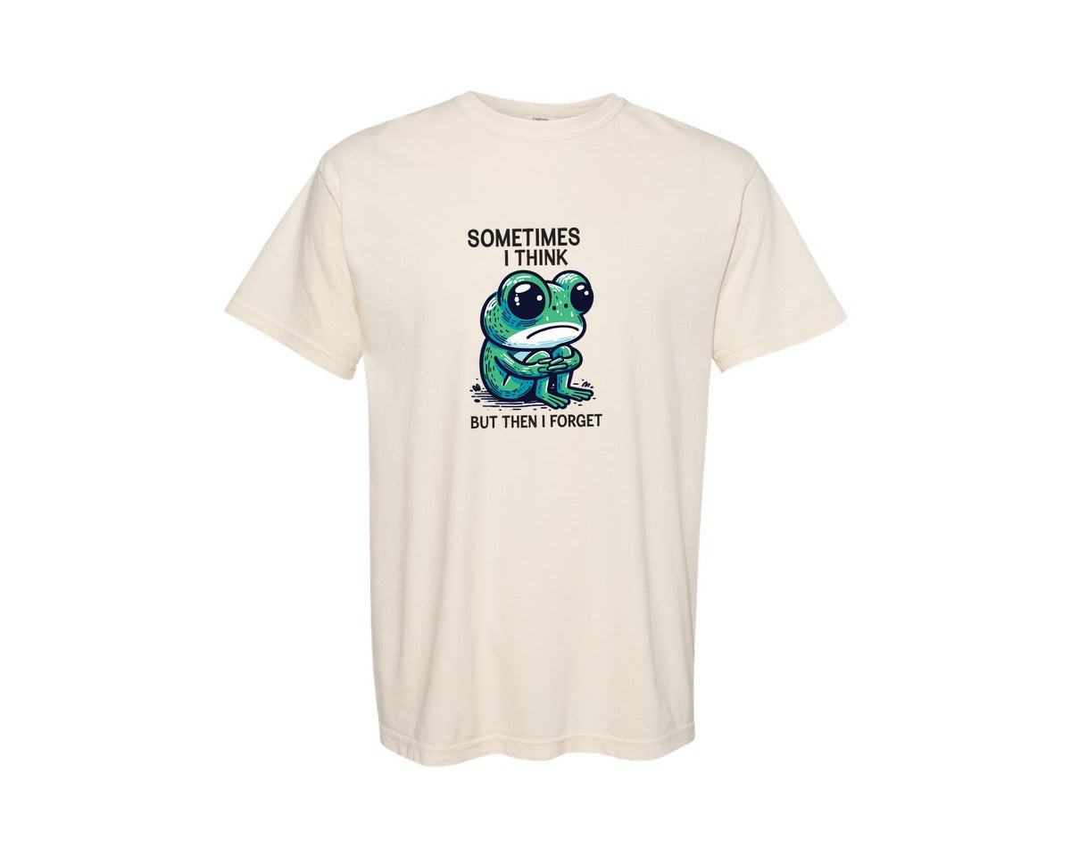 brand:Comfort Colors|color:Ivory|Sometimes I Think But Then I Forget Graphic T-Shirt