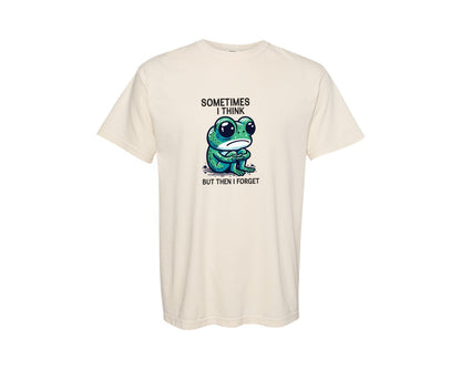brand:Comfort Colors|color:Ivory|Sometimes I Think But Then I Forget Graphic T-Shirt