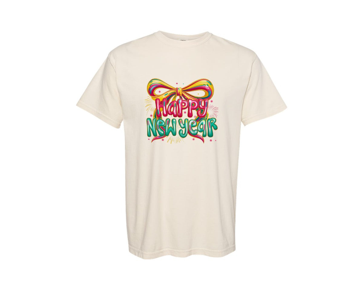 brand:Comfort Colors|color:Ivory|Happy New Year New Year 2026 7 Graphic T-Shirt
