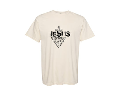 brand:Comfort Colors|color:Ivory|The Way The Truth The Life Christian Tee Graphic T-Shirt
