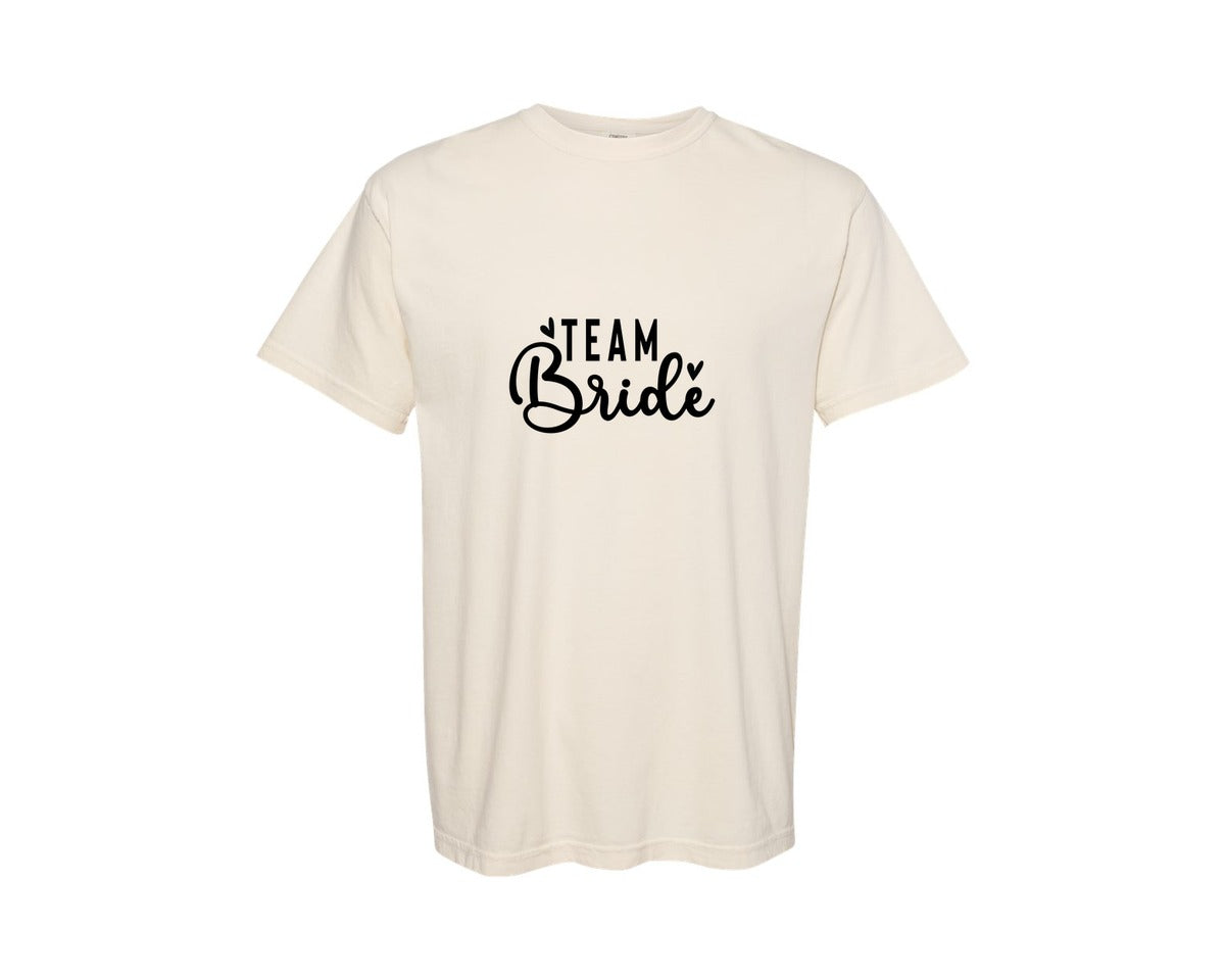brand:Comfort Colors|color:Ivory|Team Bride Bride Graphic T-Shirt