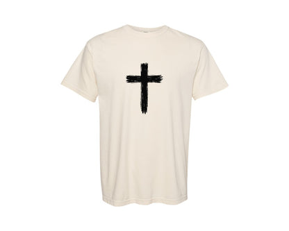 brand:Comfort Colors|color:Ivory|Cross 2 Graphic T-Shirt