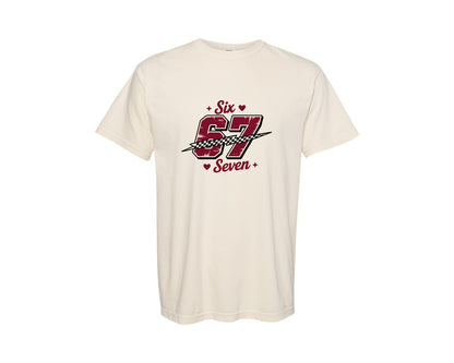 brand:Comfort Colors|color:Ivory|Racing Style 67Th Birthday 67 Graphic T-Shirt