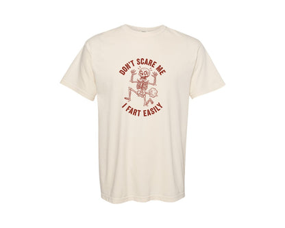 brand:Comfort Colors|color:Ivory|Dont Scare Me I Fart Easily Graphic T-Shirt