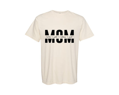 brand:Comfort Colors|color:Ivory|Custom Mom Sweatshirt Mom Graphic T-Shirt
