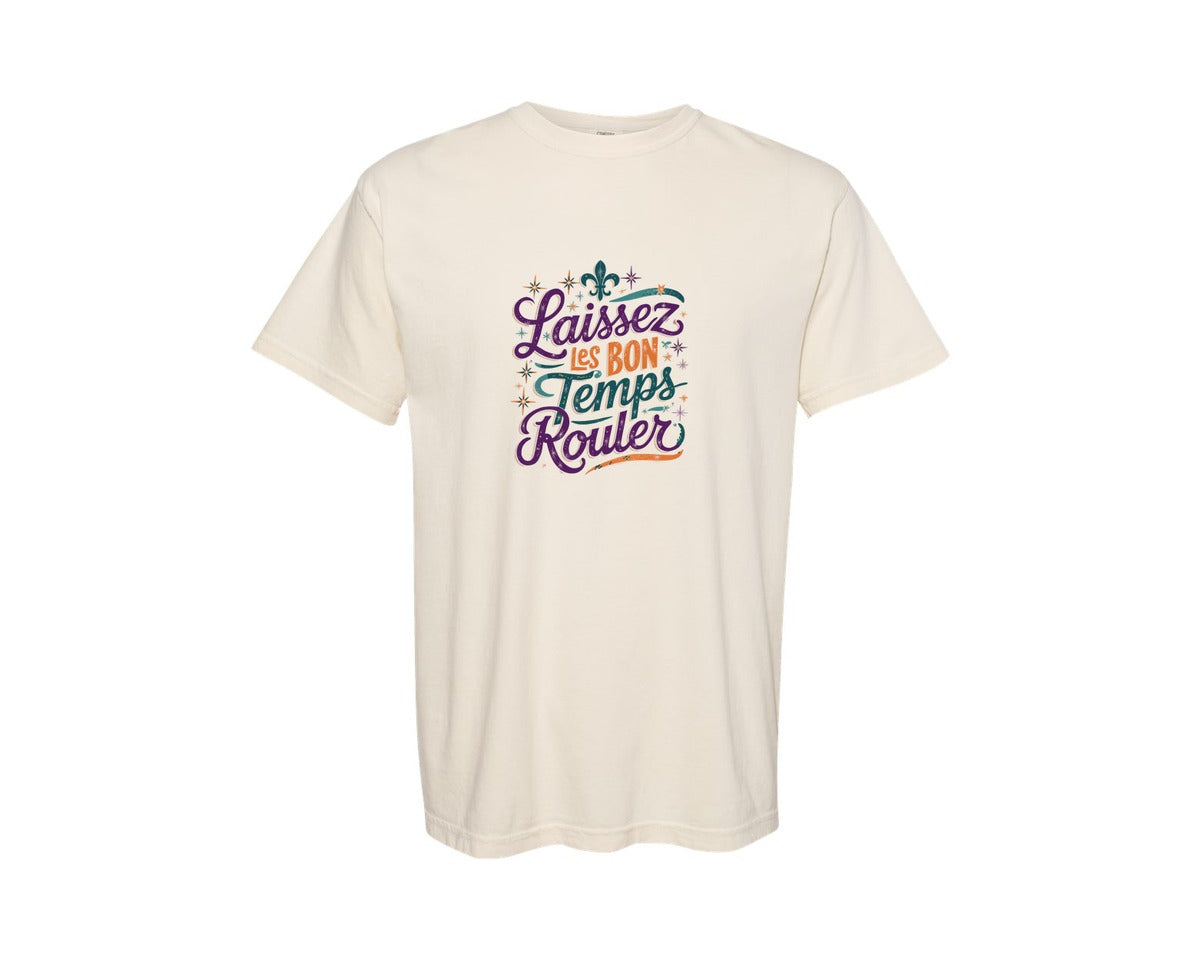 brand:Comfort Colors|color:Ivory|Laissez Les Bons Temps Rouler 3 Graphic T-Shirt