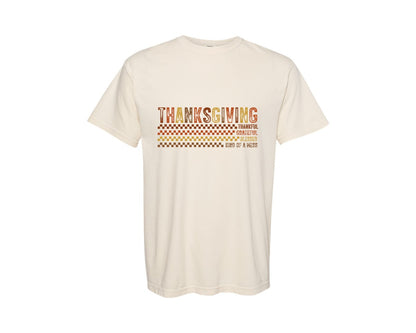 brand:Comfort Colors|color:Ivory|Thansgiving Thankful Grateful Graphic T-Shirt