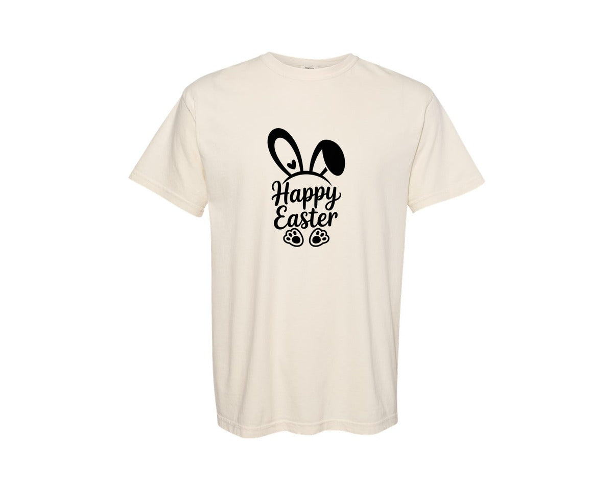 brand:Comfort Colors|color:Ivory|Happy Easter Bunny Cute Easter 4 Graphic T-Shirt