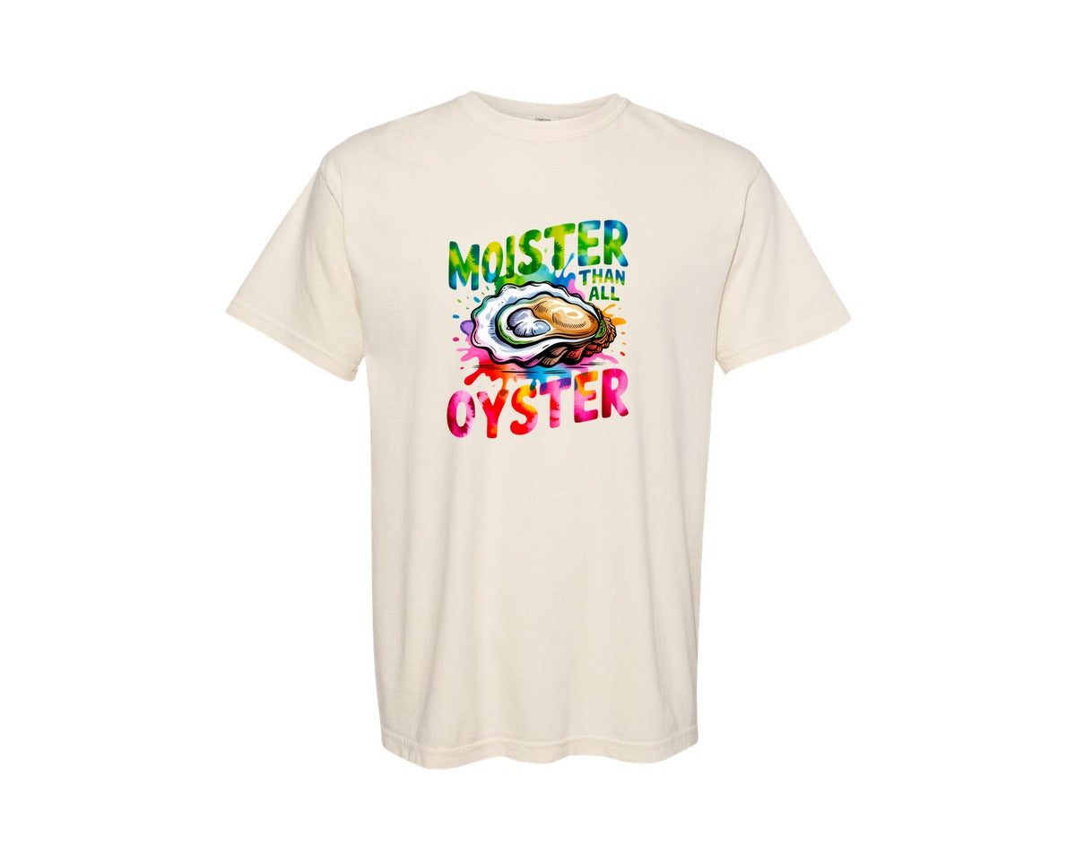 brand:Comfort Colors|color:Ivory|Moister Than An Oyster Funny Graphic Graphic T-Shirt