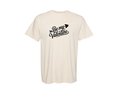 brand:Comfort Colors|color:Ivory|Cute Romantic Be My Valentine Graphic T-Shirt