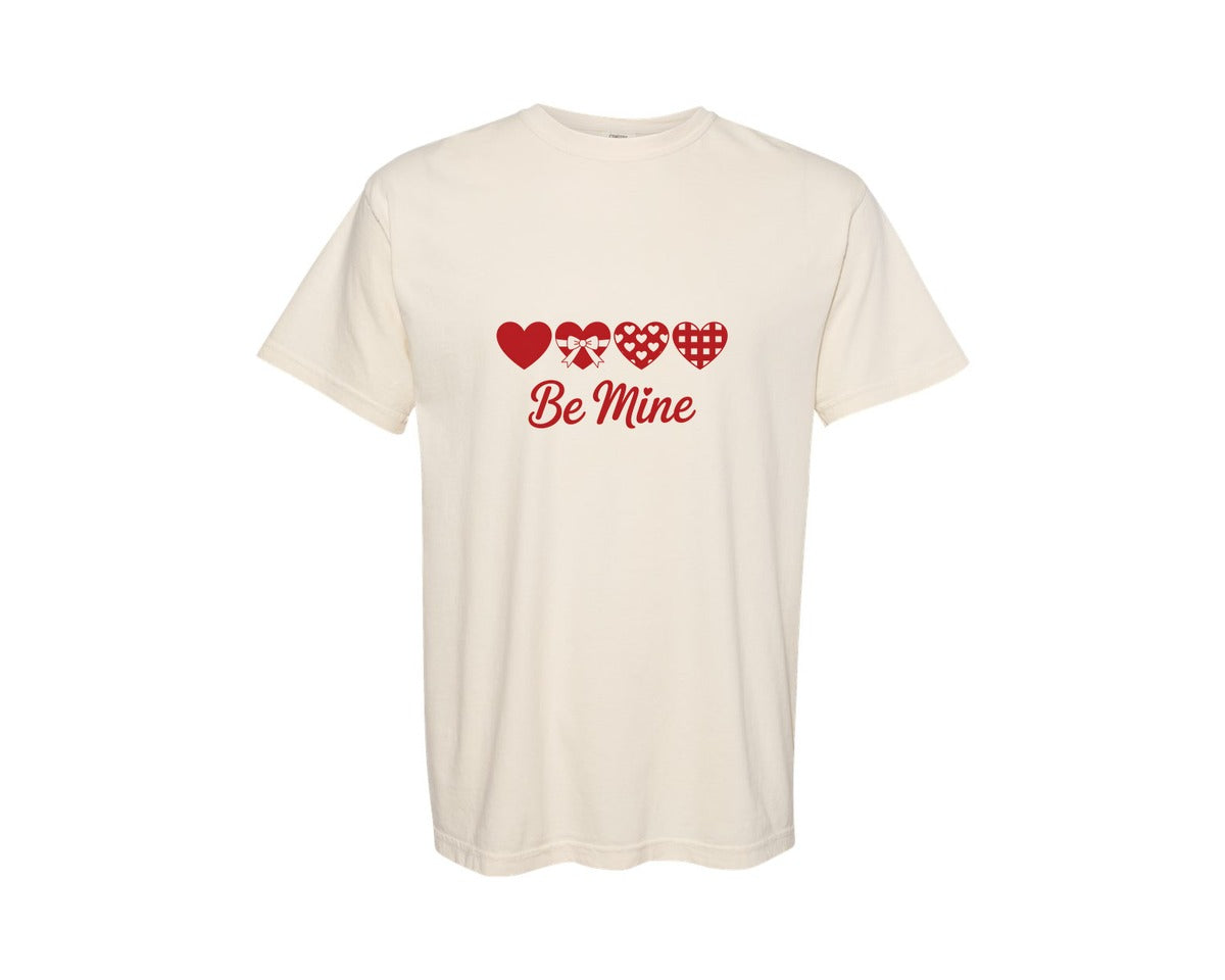 brand:Comfort Colors|color:Ivory|Be Mine Valentines Day 9 Graphic T-Shirt