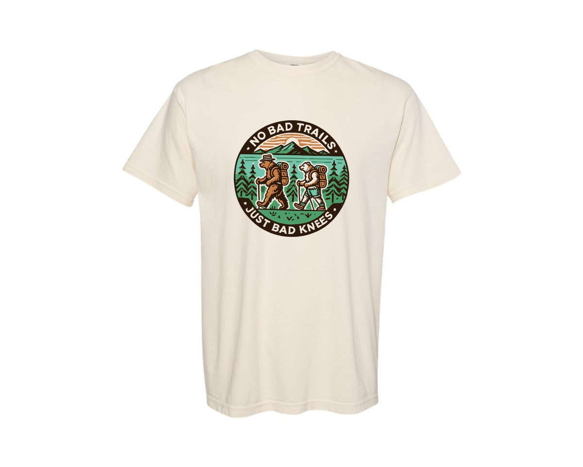 brand:Comfort Colors|color:Ivory|Funny Hiking Design Trendy Vintage Graphic T-Shirt