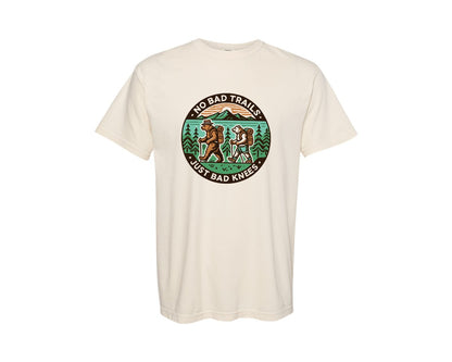 brand:Comfort Colors|color:Ivory|Funny Hiking Design Trendy Vintage Graphic T-Shirt