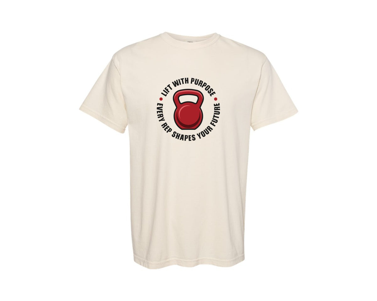 brand:Comfort Colors|color:Ivory|Fitness Lift With Purpose Strong Tshirt 2 Graphic T-Shirt