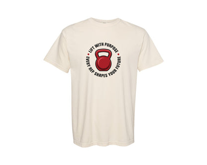 brand:Comfort Colors|color:Ivory|Fitness Lift With Purpose Strong Tshirt 2 Graphic T-Shirt