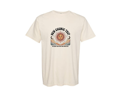 brand:Comfort Colors|color:Ivory|Vintage Celestial Journey T Shirt Design Graphic T-Shirt