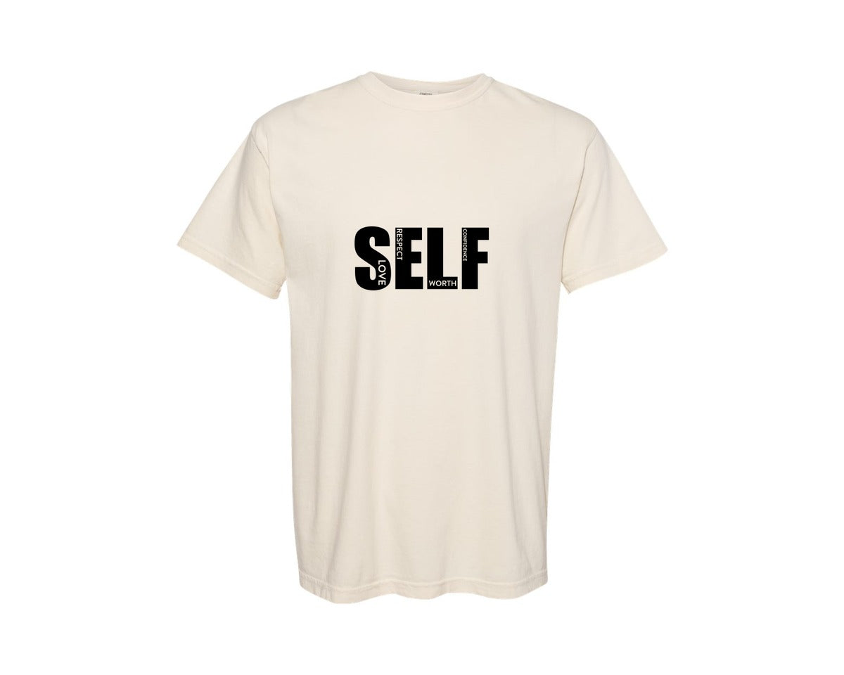brand:Comfort Colors|color:Ivory|Self Love Inspirational Graphic T-Shirt