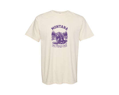 brand:Comfort Colors|color:Ivory|Montana The Treasure State Graphic T-Shirt