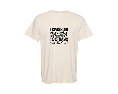 brand:Comfort Colors|color:Ivory|I Sparkled My Way Through 100 Days 2 Graphic T-Shirt
