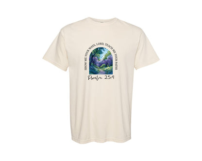 brand:Comfort Colors|color:Ivory|Christian Bible Verse Psalm 254 Graphic T-Shirt