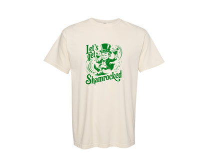 brand:Comfort Colors|color:Ivory|Lets Get Shamrocked Design 7 Graphic T-Shirt
