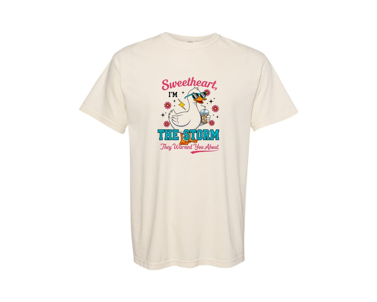 brand:Comfort Colors|color:Ivory|Funny Goose Coffee Sarcastic Humor Graphic T-Shirt