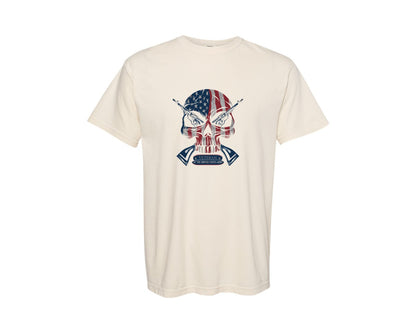 brand:Comfort Colors|color:Ivory|United States Army Soldier Skull Graphic T-Shirt