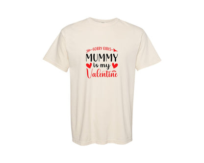 brand:Comfort Colors|color:Ivory|Mummy Valentines Day T Shirt Design 2 Graphic T-Shirt