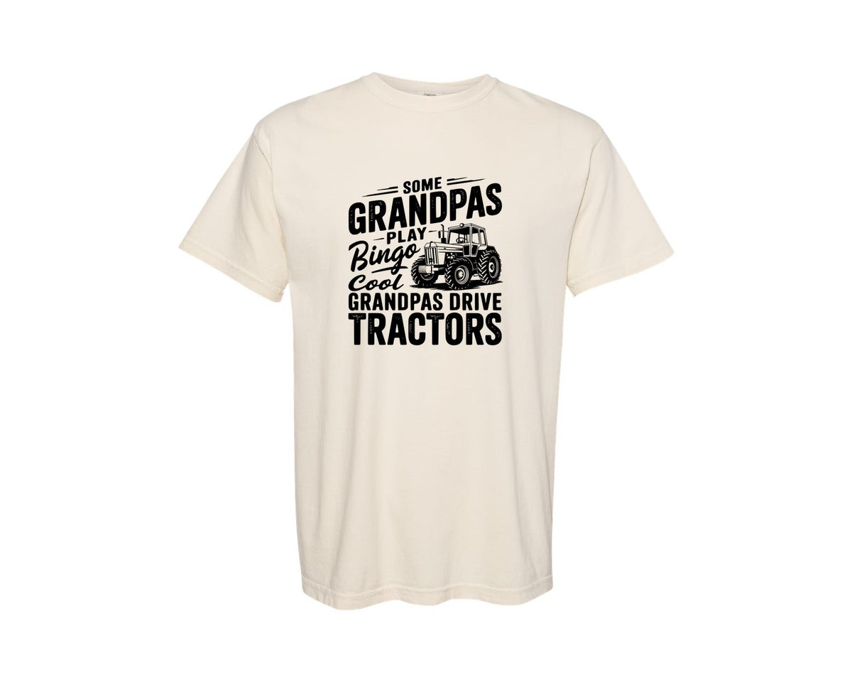 brand:Comfort Colors|color:Ivory|Some Grandpas Play Bingo Cool T Shir Graphic T-Shirt