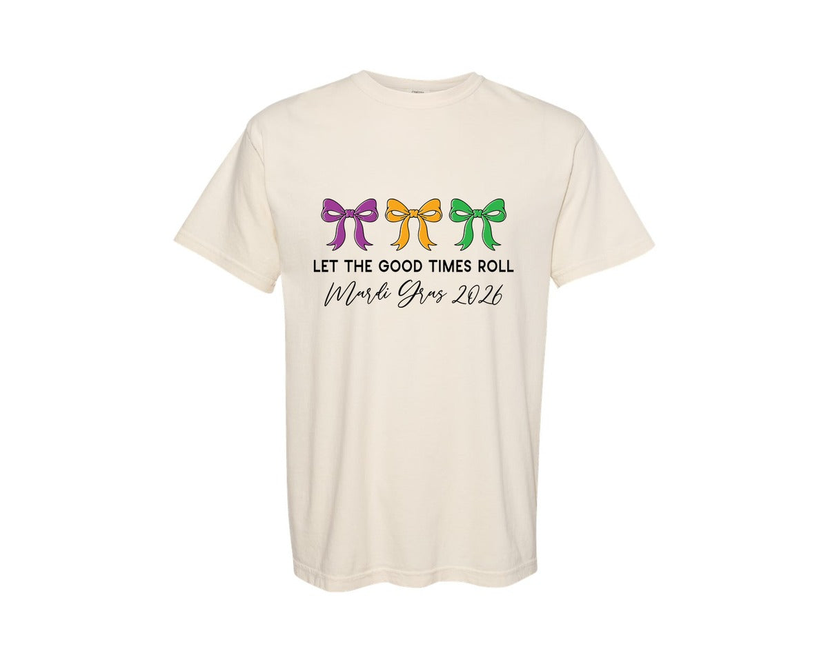 brand:Comfort Colors|color:Ivory|Mardi Gras 2026 Funny Mardi Gras Graphic T-Shirt