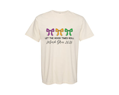 brand:Comfort Colors|color:Ivory|Mardi Gras 2026 Funny Mardi Gras Graphic T-Shirt