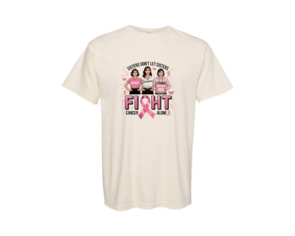 brand:Comfort Colors|color:Ivory|Preppy Breast Cancer Coquette Graphic T-Shirt