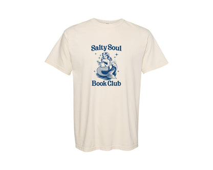 brand:Comfort Colors|color:Ivory|Summer Mermaid Salty Soul Book Club Graphic T-Shirt