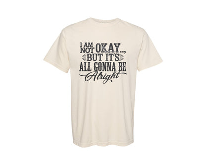 brand:Comfort Colors|color:Ivory|Alright Quote Vintage Retro Design Graphic T-Shirt