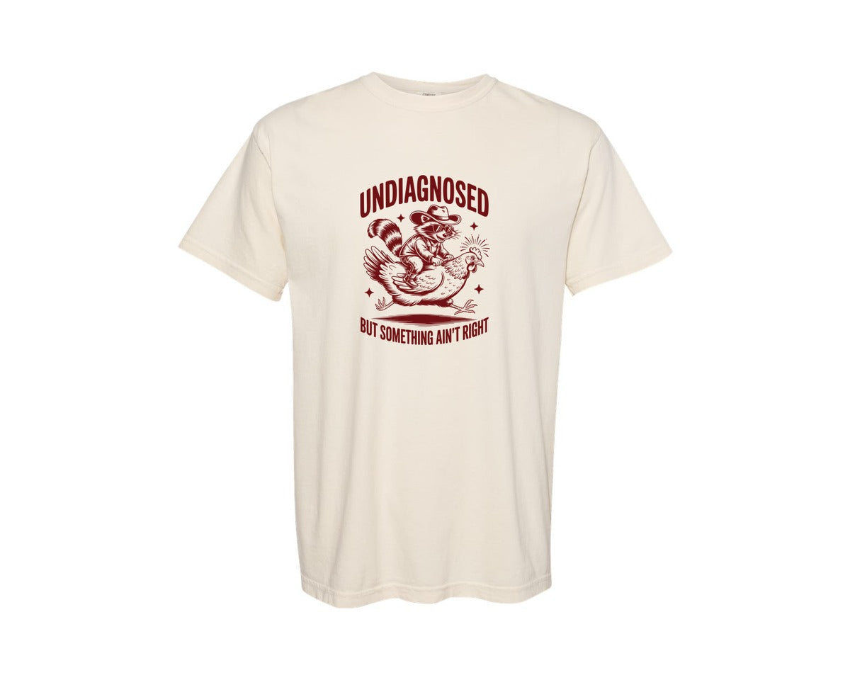 brand:Comfort Colors|color:Ivory|Undiagnosed But Something Aint Right 10 Graphic T-Shirt