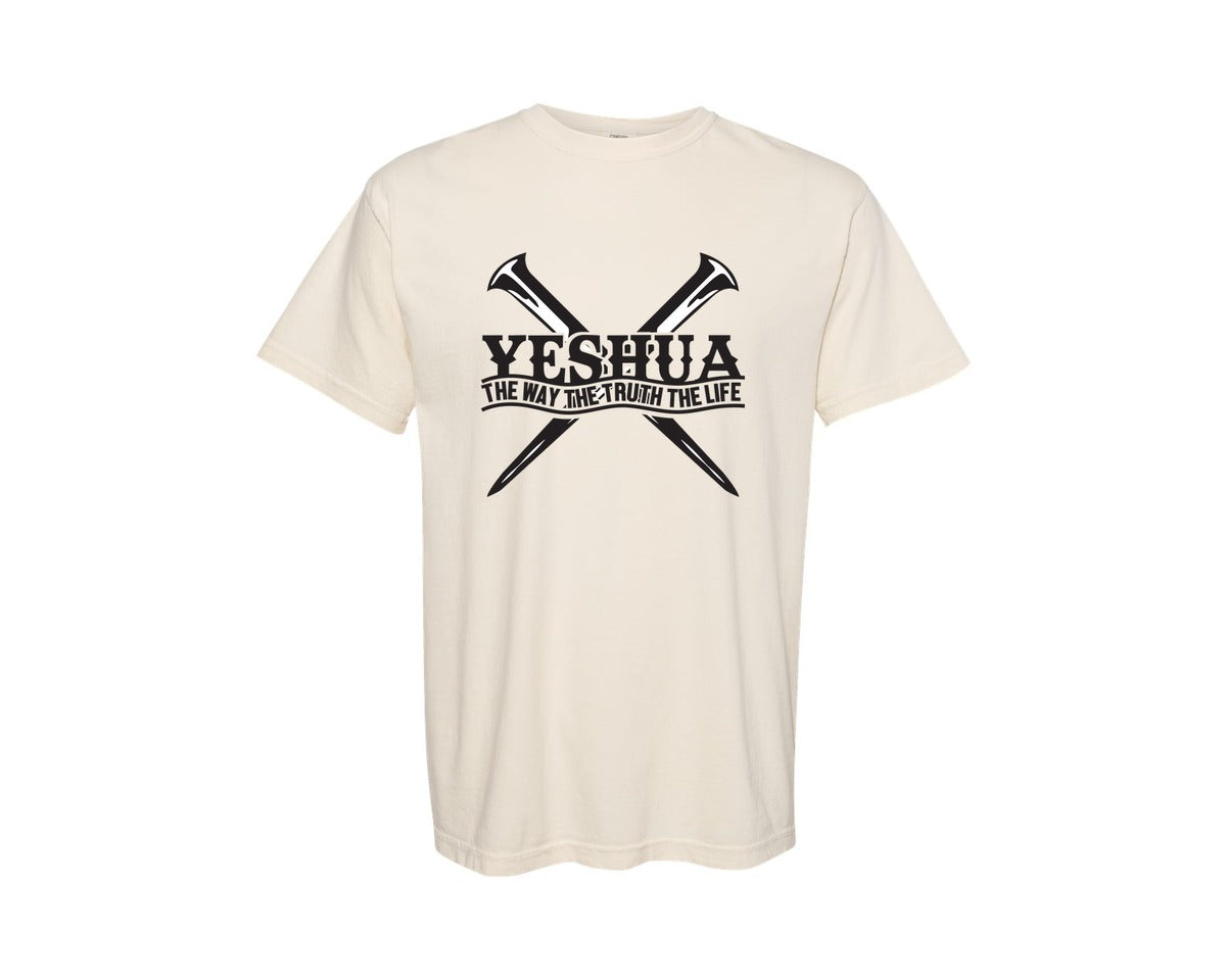 brand:Comfort Colors|color:Ivory|Yeshua The Way The Truth The Life Graphic T-Shirt