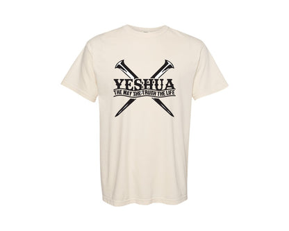 brand:Comfort Colors|color:Ivory|Yeshua The Way The Truth The Life Graphic T-Shirt