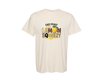 brand:Comfort Colors|color:Ivory|Easy Peasy Lemon Squeezy 12 Graphic T-Shirt