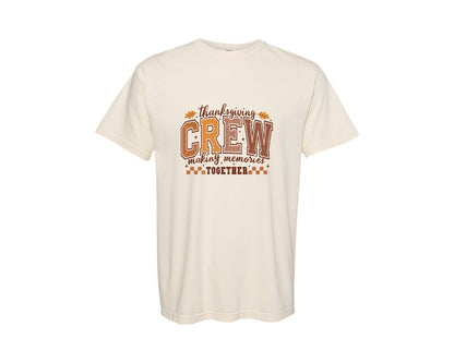 brand:Comfort Colors|color:Ivory|Thanksgiving Crew Pngthanksgiving Quote Graphic T-Shirt