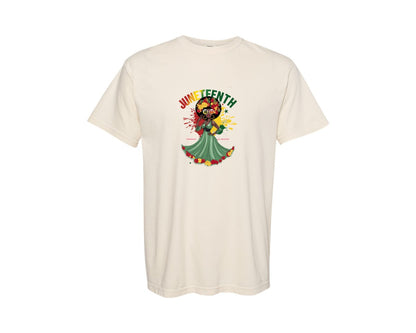 brand:Comfort Colors|color:Ivory|1865 Girl Black History Juneteenth Graphic T-Shirt