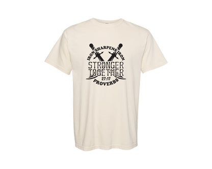 brand:Comfort Colors|color:Ivory|Iron Sharpens Iron Stronger Together Pro Graphic T-Shirt