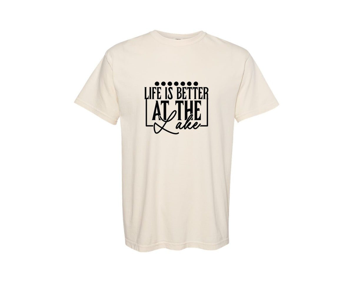 brand:Comfort Colors|color:Ivory|Life Is Better At The Lake 62 Graphic T-Shirt
