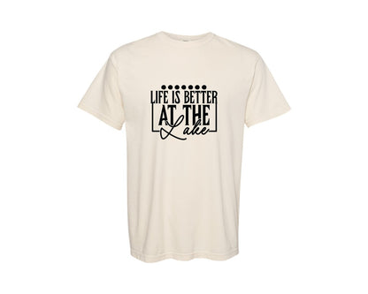 brand:Comfort Colors|color:Ivory|Life Is Better At The Lake 62 Graphic T-Shirt