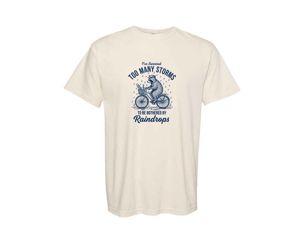 brand:Comfort Colors|color:Ivory|Funny Raccoon Motivational Graphic T-Shirt